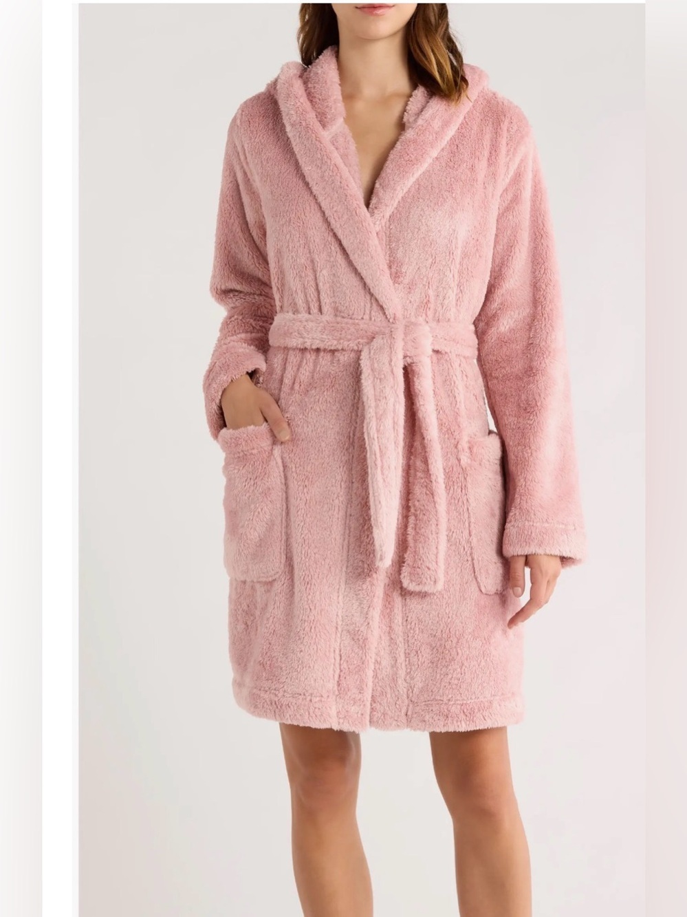 UGG Aarti Faux Shearling Hooded Robe , XS